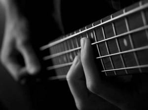 bass guitar fretboard