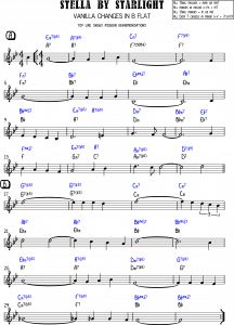 Stella by Starlight in Bb - Comparing 'Vanilla' Changes with 'Modern' Changes