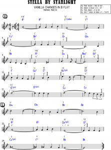 Stella by Starlight in Bb - 'Vanilla' Changes - Harmonic Analysis
