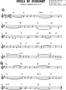 Stella by Starlight in Bb - The Vanilla Changes